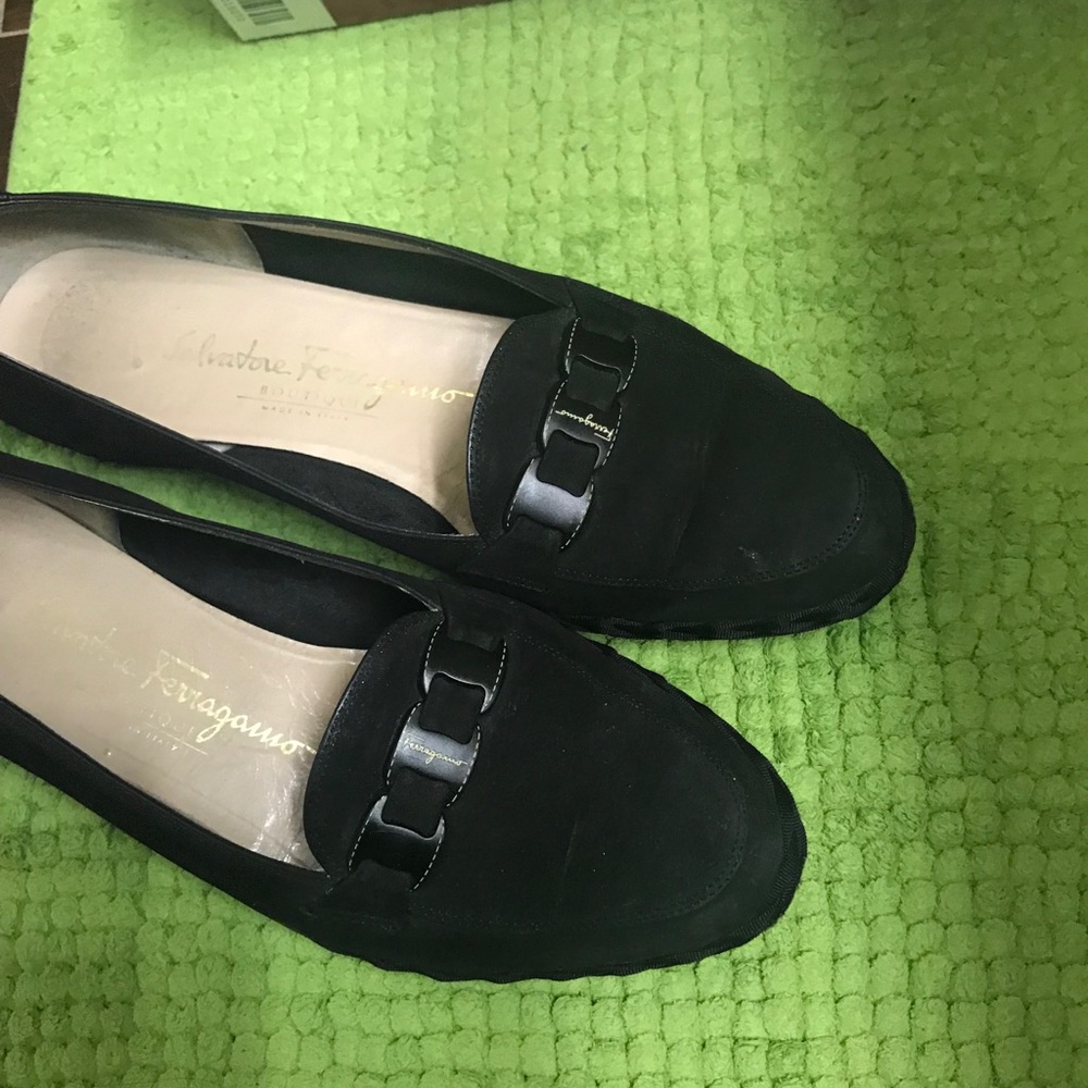 Black loafer, comfortable shoes.